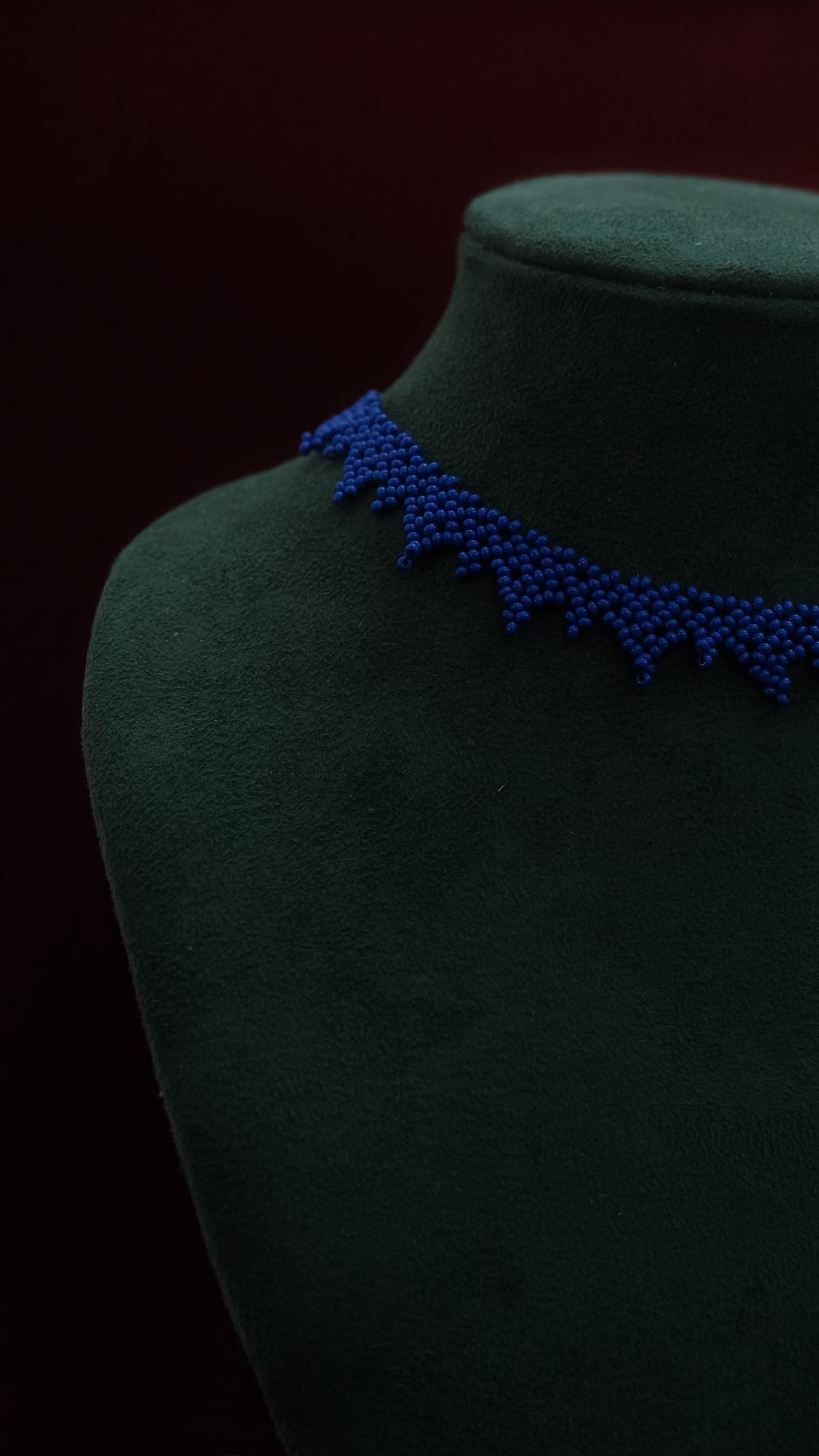 The Lace Choker woven in Sapphire