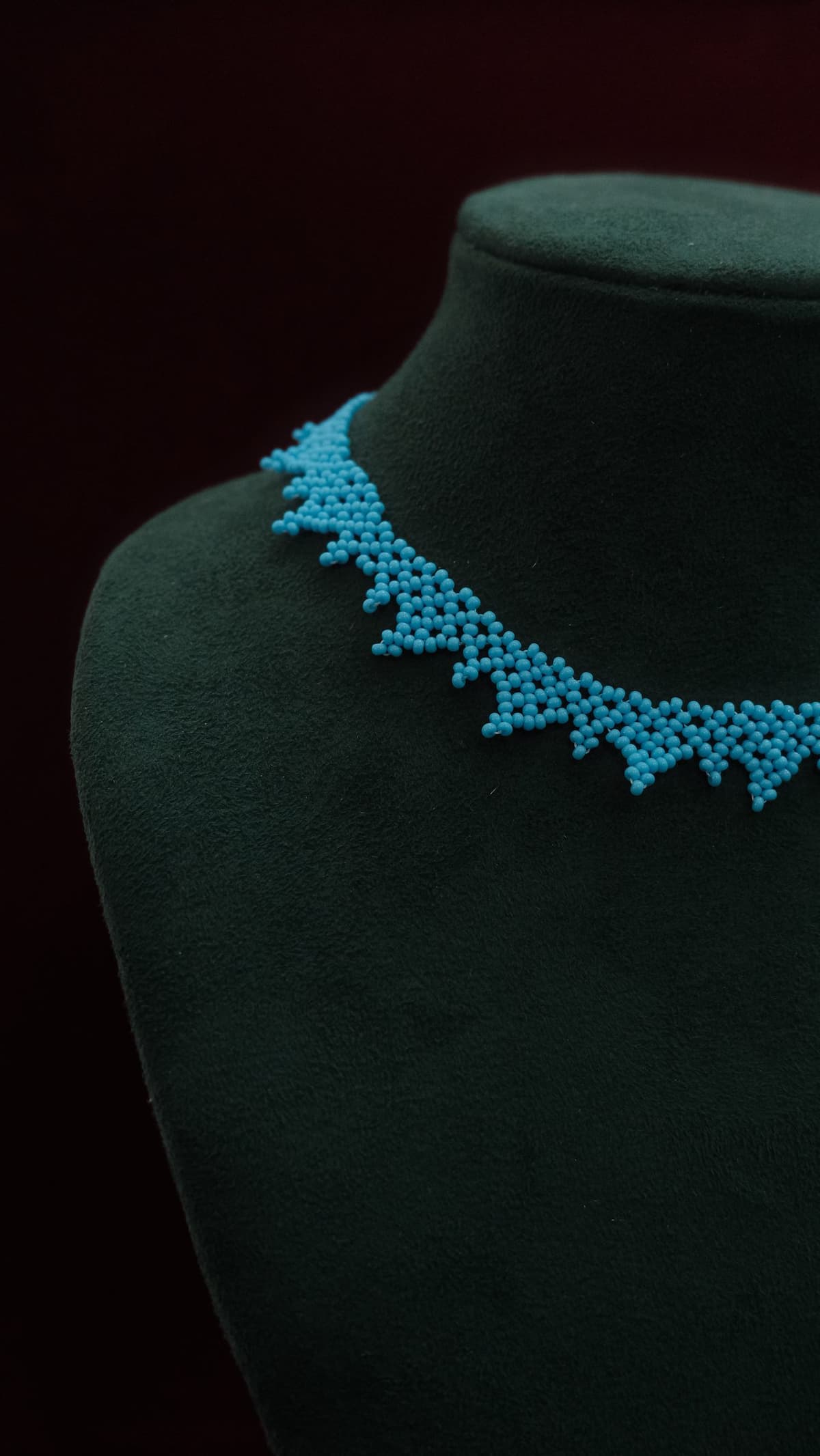 The Lace Choker woven in Turquoise